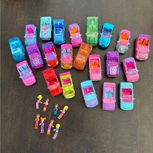 vintage Polly Pocket Polly Wheels cars and micro dolls